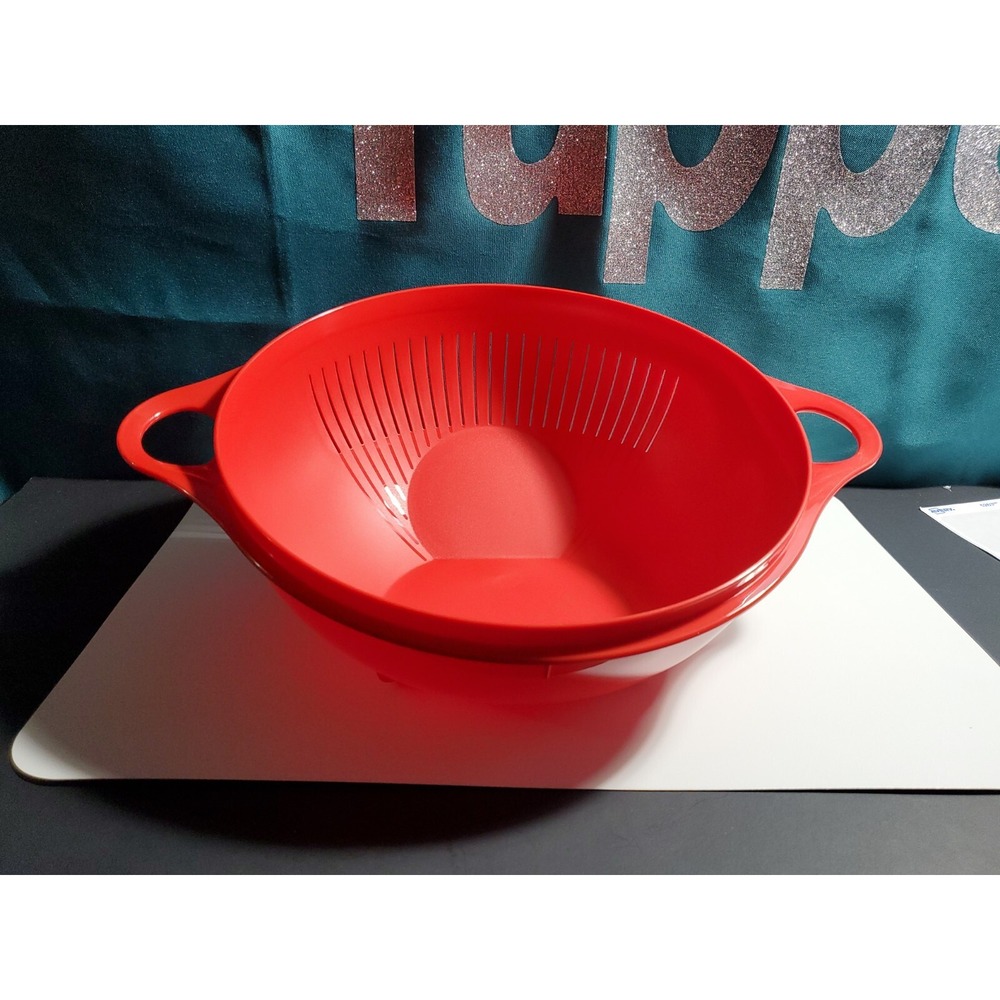 Tupperware Thatsa Colander Multifunction 19 cup red New Red